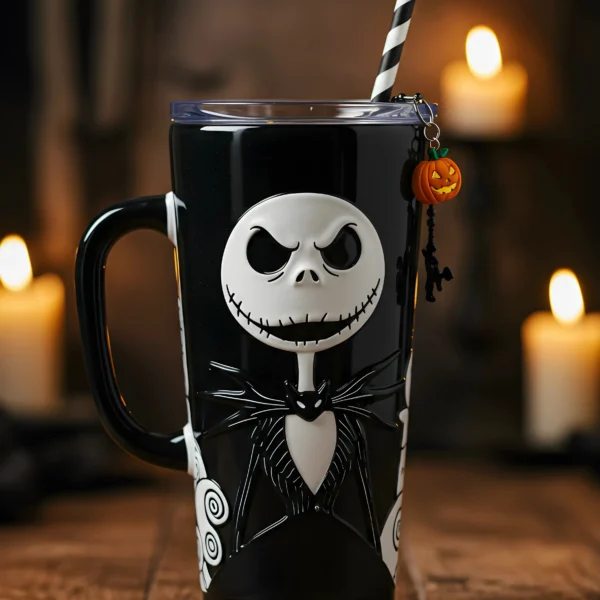 Copo Térmico + Pingente Jack Skellington 1,15L