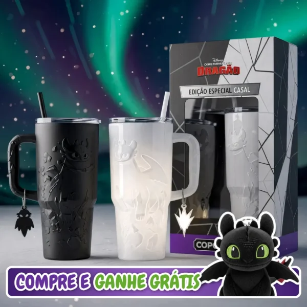 🐉✨ Kit Casal Como Treinar Seu Dragão – Edição Fúria da Noite & Fúria da Luz