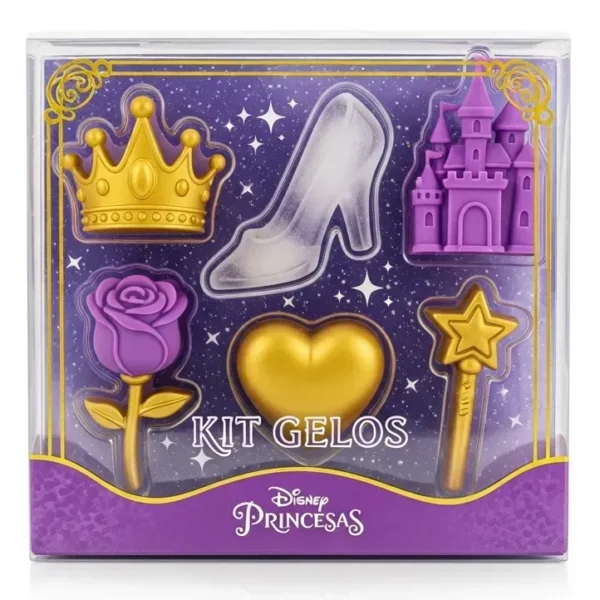 👑 Kit Gelos Princesas Disney – 6 Ícones Reais