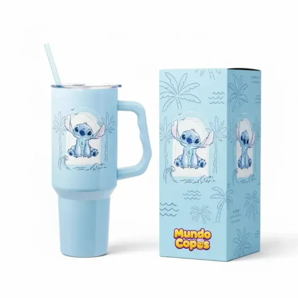 Copo Térmico de Aço Inoxidável 1.15L - Stitch