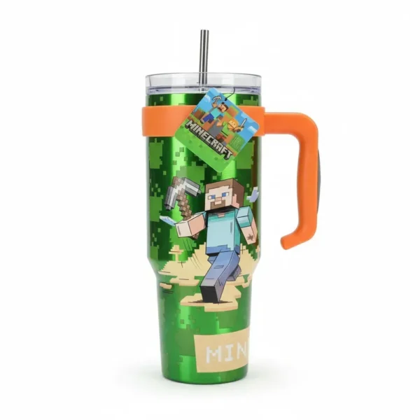 Copo Térmico Minecraft com Alça — 500ml ou 1,15L
