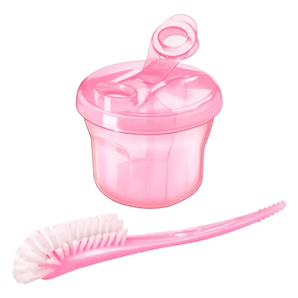 Pote Dosador De Leite + Escova De Mamadeira Rosa - Philips Avent