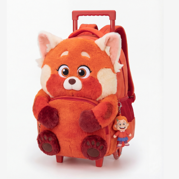 Mochila de Rodinhas Infantil Pelúcia 3D Red (Turning Red)