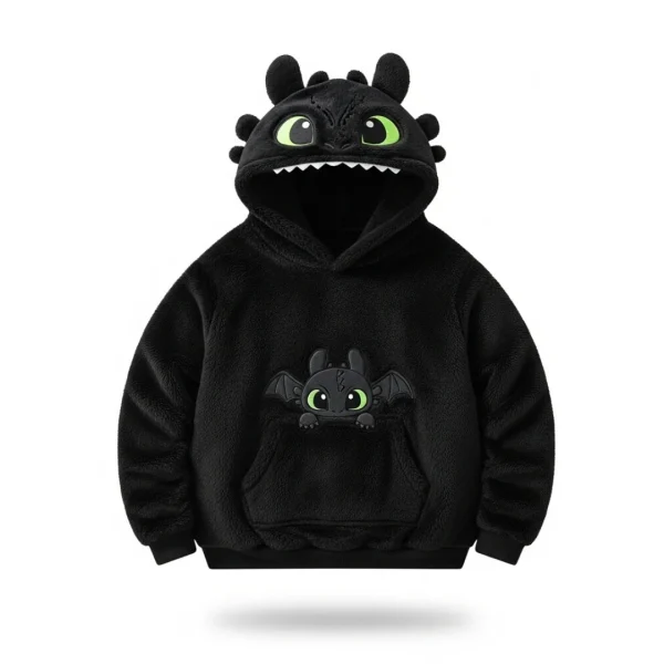 Moletom 3D Banguela Fúria da Noite Capuz Dragão