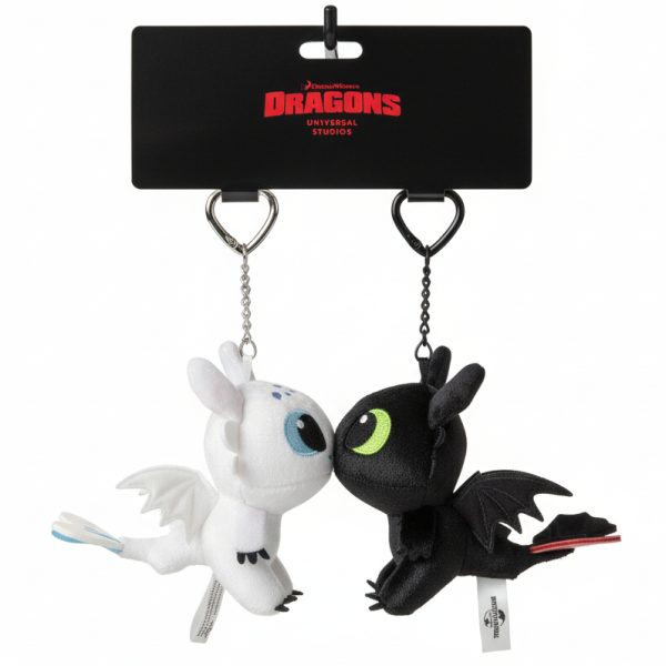 Par de Chaveiros de Pelúcia Magnéticos – Como Treinar o Seu Dragão