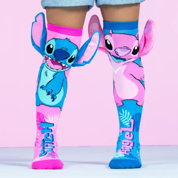 Meias 3D Stitch & Angel com Orelhas